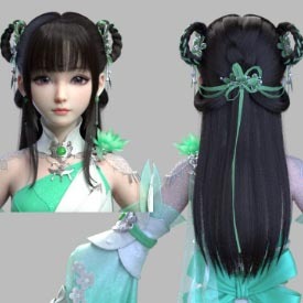 帝都动漫 cosplay 诛仙 碧瑶cos假发 定制长发 古风造型