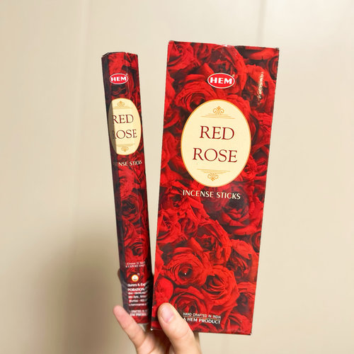 红玫瑰香｜印度进口正品HEM Red Rose 线香舒缓精神室内家用熏香