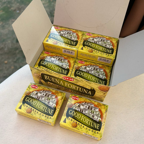 塔香好运幸运香 GOOD FORTUNE 印度香HEM进口正品薰香锥香 福气好