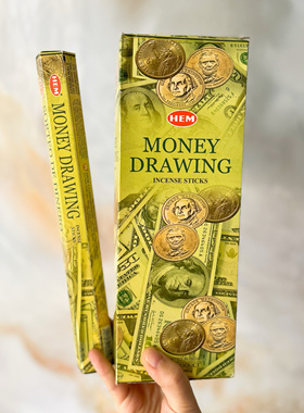 印度进口HEM money drawing 财源广进财富香家用供香 招美元香熏