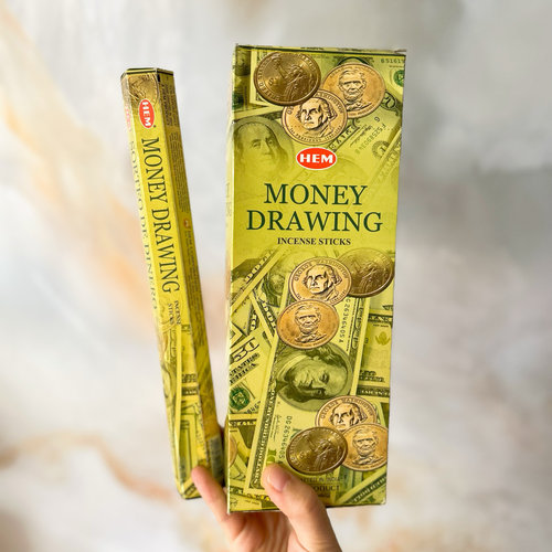 印度进口HEM money drawing 财源广进财富香家用供香 招美元香熏