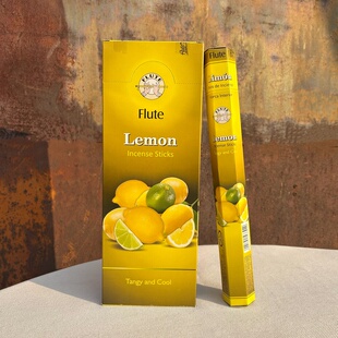 印度进口Flute正品线香柠檬Lemon果香香薰家用室内卫生间持久除臭