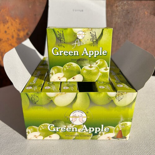 印度进口塔香flute老牌-青苹果Green Apple家用室内香薰锥香除臭