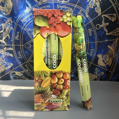 印度进口香薰正品RAJ椰子COCONUT 竹签线香熏香家用净化空气除味