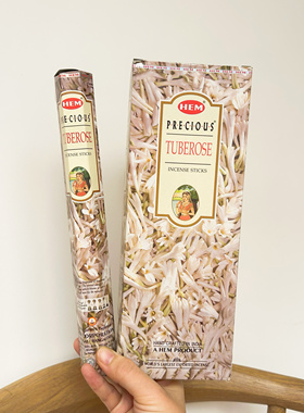 印度进口正品HEM 晚香玉 TUBE ROSE 香薰竹签香线香安神室内家用