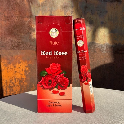 印度进口Flute正品线香红玫瑰Red Rose家用香薰室内卫生间除味