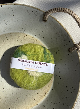 HIMALAYA尼泊尔羊毛毡手工皂冷制皂喜马拉雅精油香皂-柠檬草味道
