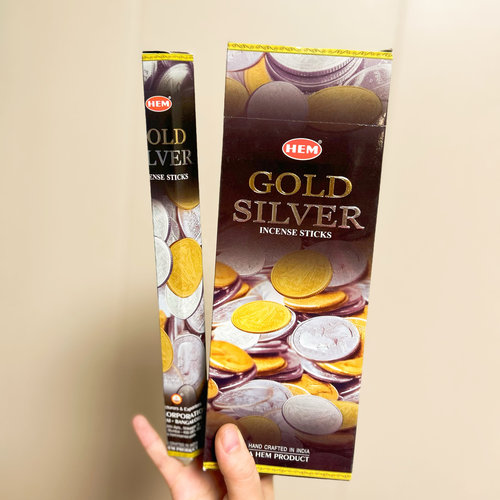 HEM印度进口香GOLD SILVER金银 家用竹签香熏香室内招财香净化