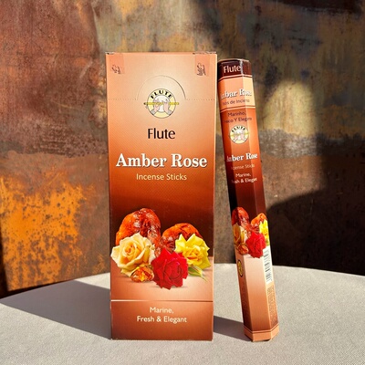 印度进口Flute正品线香琥珀玫瑰Amber Rose家用室内卫生间除味