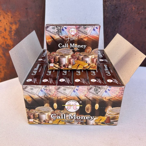 印度进口塔香flute老牌-金钱香Call Money家用室内办公香薰锥香