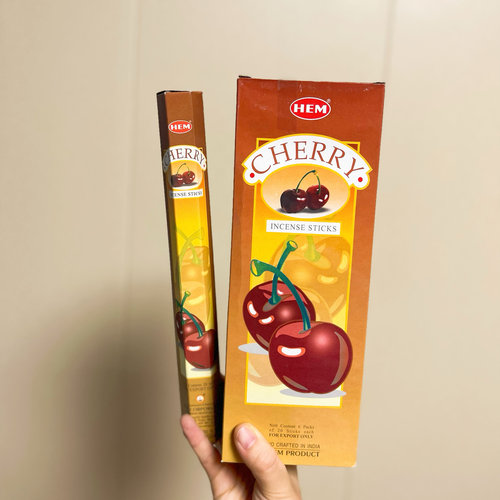 印度进口正品线香HEM 樱桃/车厘子味 CHERRY水果味竹签香室内清新
