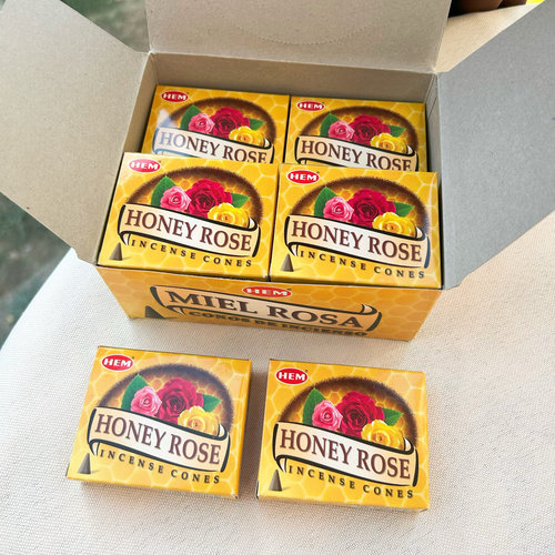 蜜糖玫瑰·HEM印度进口塔香HONEY ROSE锥香室内香薰 舒缓净化空气