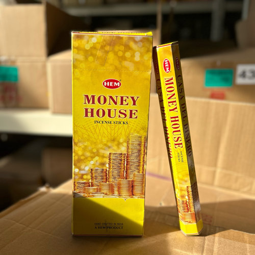 印度进口HEM Money House金钱屋 米多多线香家用室内供奉竹签熏香