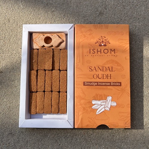 ISHOM印度进口香砖 檀沉香SANDAL OUDH 手工制作香薰熏香香氛