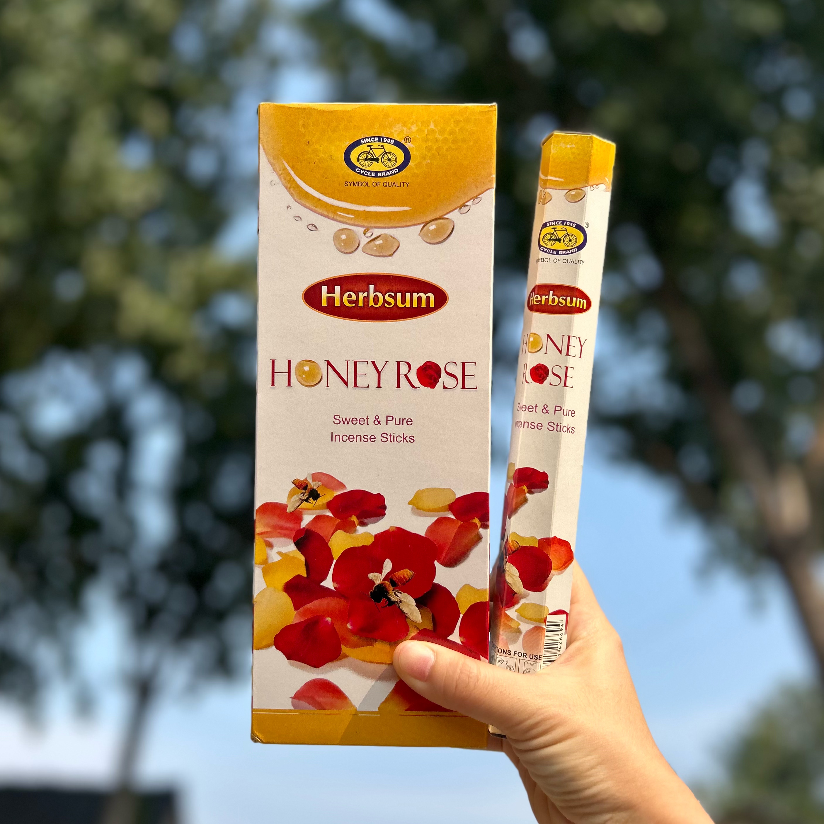印度进口Herbsum正品线香蜂蜜玫瑰 Honey Rose 家用室内香薰清新