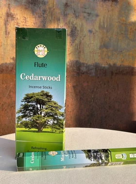 印度进口Flute正品线香雪松木Cedarwood 香薰家用室内卫生间除味
