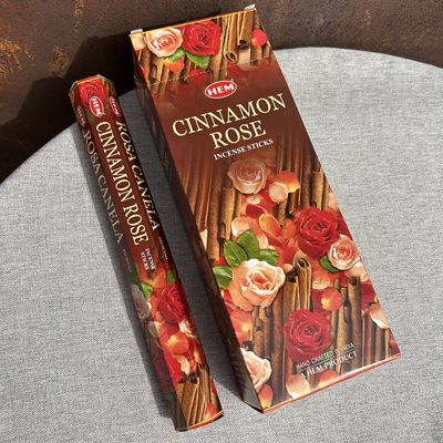 印度香进口HEM线香 肉桂玫瑰香CINNAMON ROSE 竹签香室内熏香家用