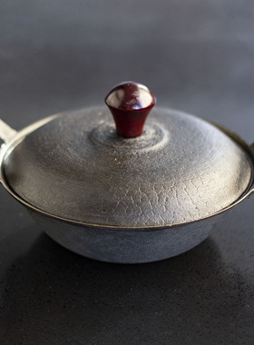 山西阳泉生铁铸铁无涂层平底商用22cm一人焖面锅燃气电磁炉通用