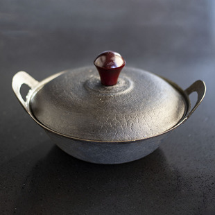 山西阳泉生铁铸铁无涂层平底商用22cm一人焖面锅燃气电磁炉通用