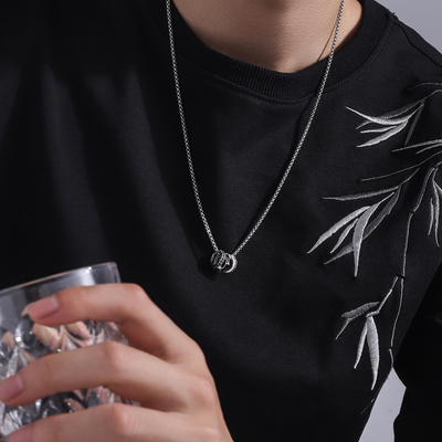 MAGICPOLE纯银999竹节银饰项链