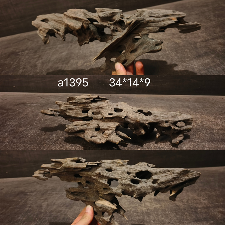 中小型虾木镂空 蜂窝木多孔躲避屋 鱼缸造景雨林蚁木定植植物