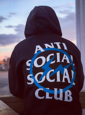 特价福利ASSC联名闪电连帽衫潮牌高街百搭休闲宽松FOG卫衣男女款