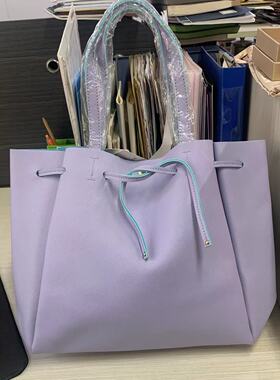 出口外贸纯色轻便通勤colors抽绳女包绳单肩包手提大容量文件250