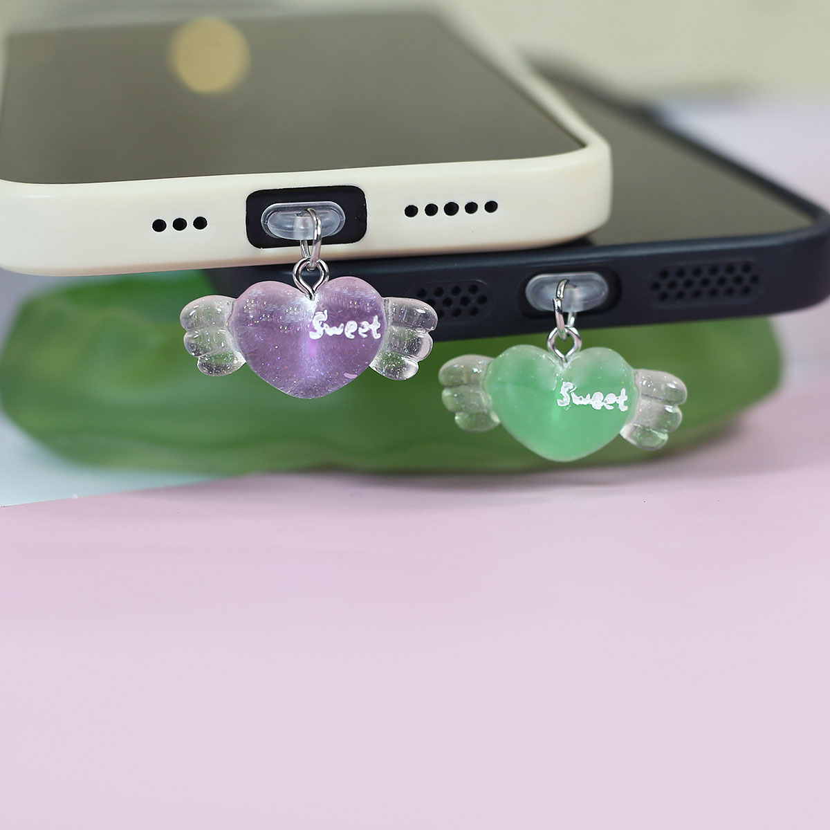 手机防尘塞挂件饰品配件甜蜜sweet情侣挂件字母爱心宝贝情人节女
