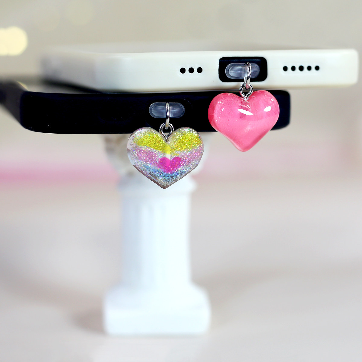 时尚心形爱心手机防尘塞DIY饰品配件挂饰装饰手机壳创意情侣礼物