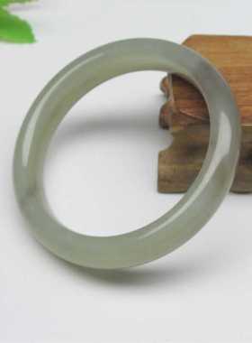 晴水和田玉高冰紫平安镯