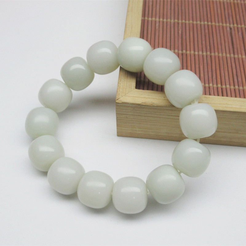 纯天然玉石新疆和田玉羊脂玉白玉男女款手链手串高档时尚百搭证书