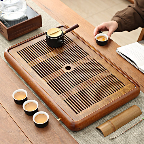 实木茶盘花梨木沥水储水式干泡盘