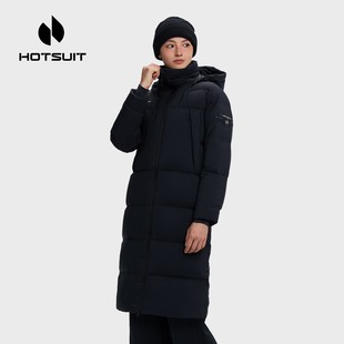 hotsuit 后秀羽绒服女生中长款2026春季新款保暖防风运动连帽鸭绒