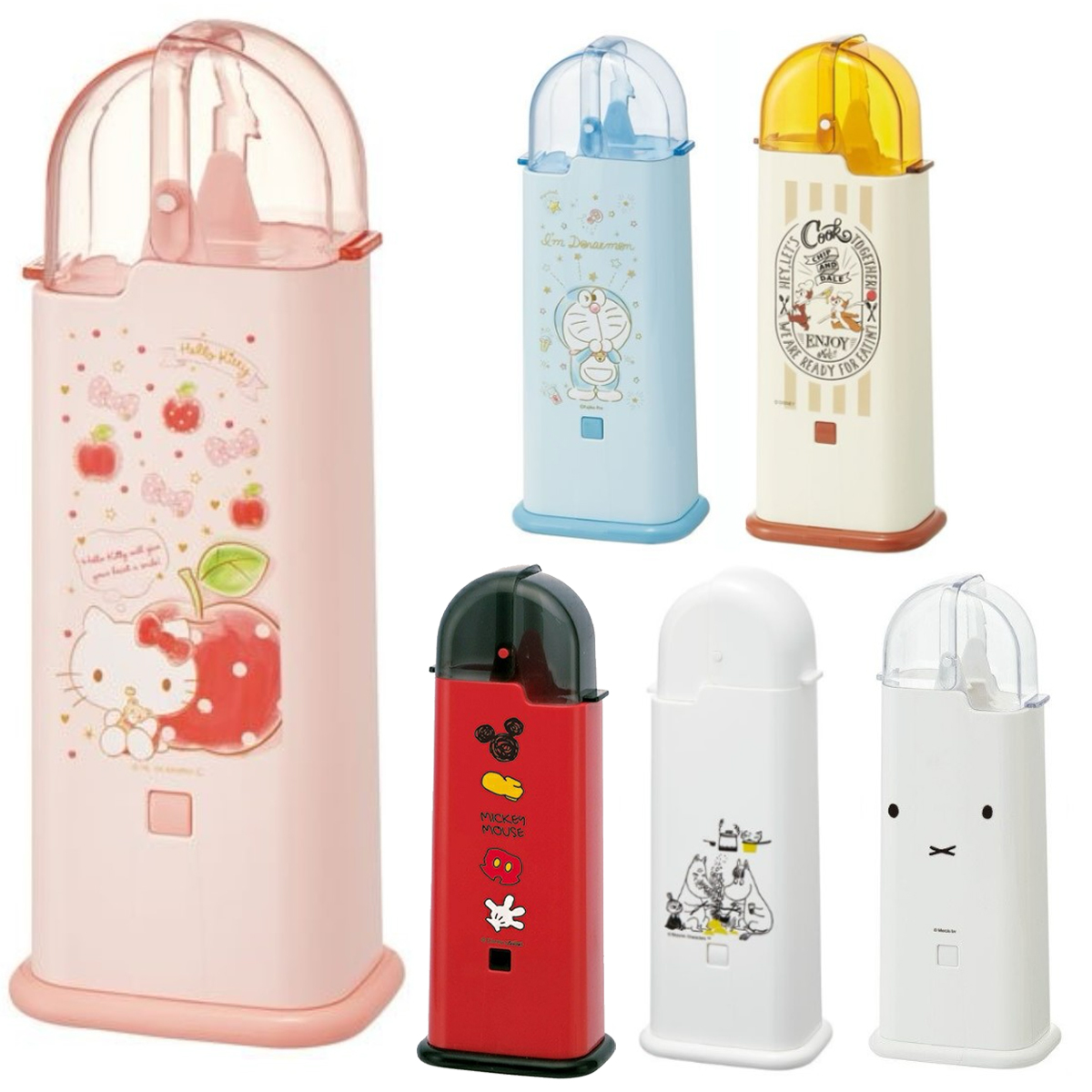 日本制SKATER家用筷子收纳盒卡通厨房餐具整理置物架防尘带盖盒子