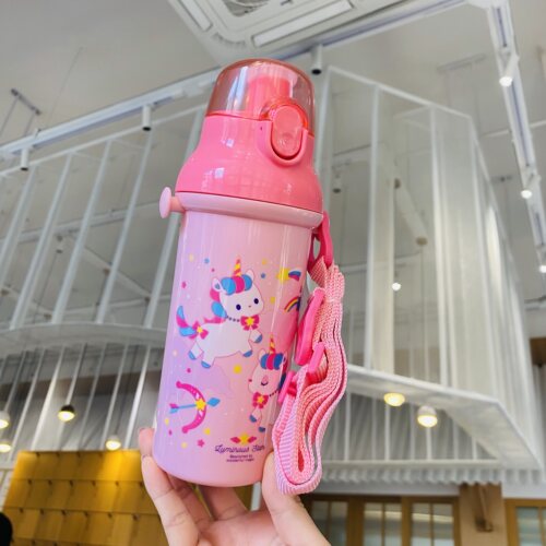 日本skater儿童水杯幼儿园卡通图案直饮杯鸭嘴式小孩喝水壶480ML