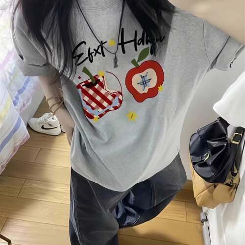 美式宽松短袖T恤女2026新款上衣