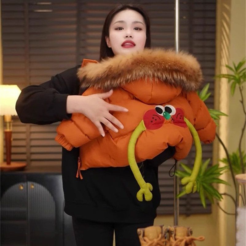 宝宝超好看羽绒服真毛领加厚外套