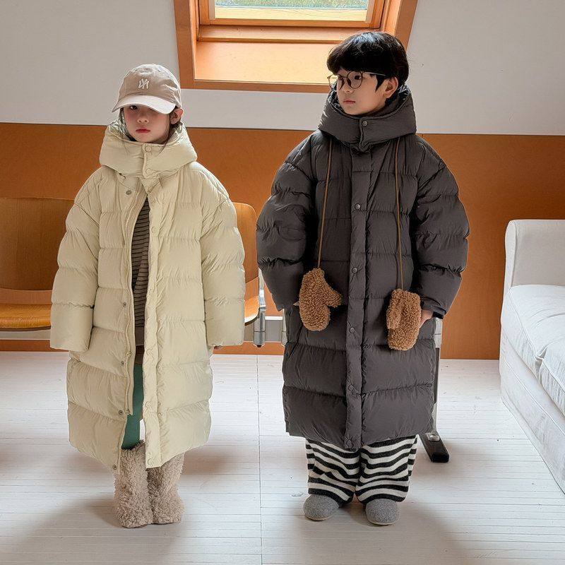龙凤胎童装儿童兄妹装长款羽绒服东北极寒加厚保暖外套男女童冬装