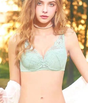 清款不退不换怡倩薄棉70B75B杯聚拢侧收深V无海绵舒适文胸