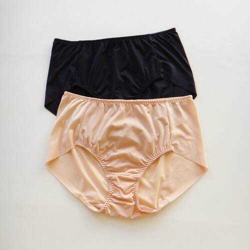 纯色外贸净版基础款黑色深肤色中腰内裤女前片双层包臀三角裤N217