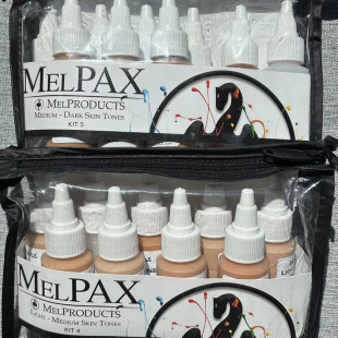 MELPAX美国喷枪粉底上色浅肤色遮盖纹身光头套防水4#5#深肤色包邮