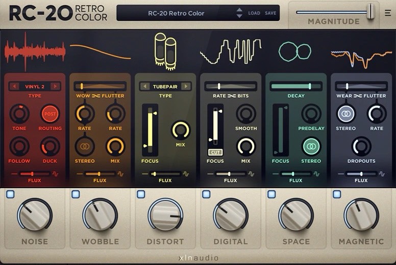 RC-20 Retro Color复古染色磁带饱和LOFI旧唱片插件效果器Win/Mac