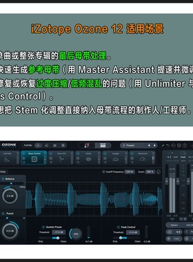 Ozone 12 最新版混音母带制作人声母带制作