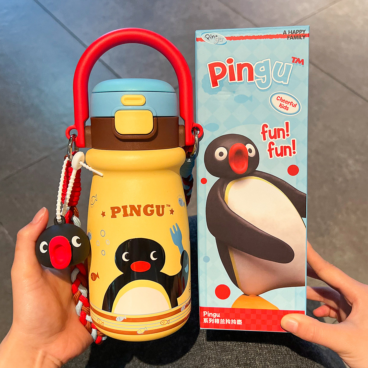 【官方联名】pingu吸管保温杯子图片