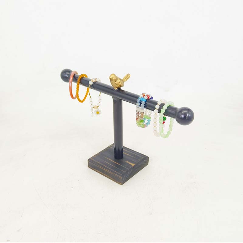 美式乡村复古小鸟铁艺家用手链饰品首饰展示收纳架子简约手镯桌面