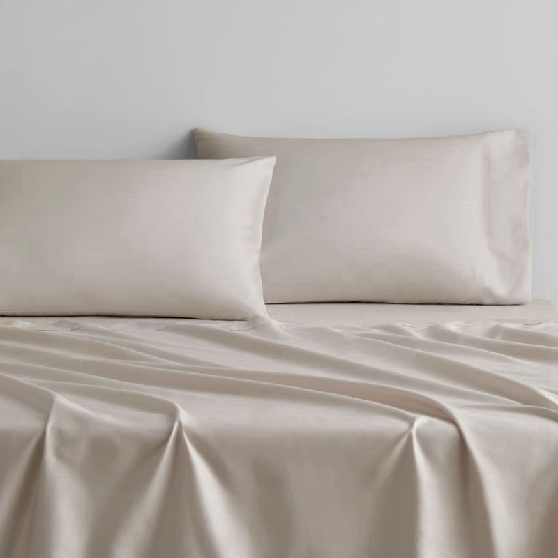 秀家外贸 纯棉床单长绒棉800TC床笠120支细腻光泽床单枕套三件套