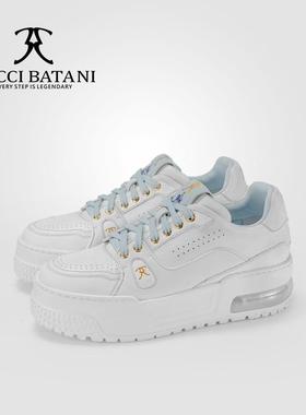 Scabal联名BucciBatani搭配牛皮手工男士百搭增高板鞋