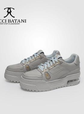 Scabal联名BucciBatani搭配牛皮手工轻奢情侣百搭联名板鞋