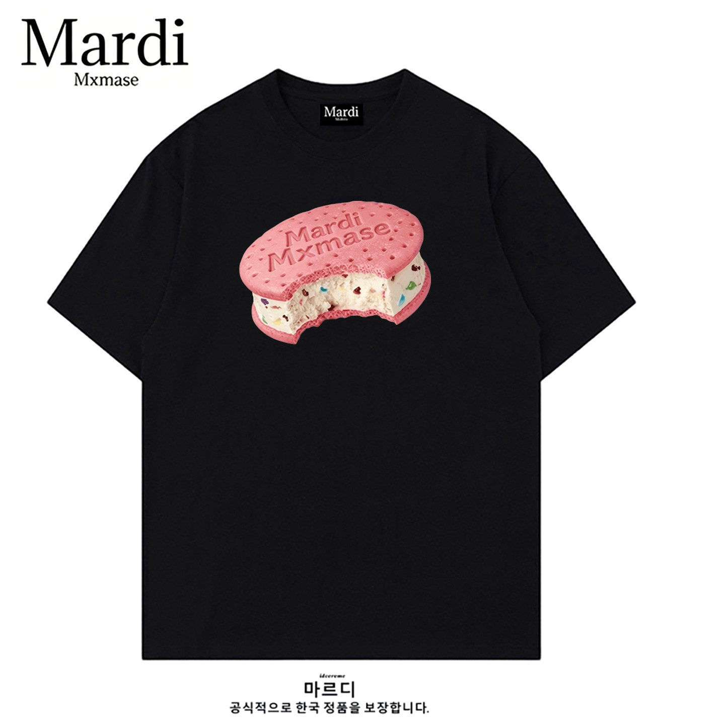 Mardi Mxmase明星同款夏季新款马卡龙t恤女短袖潮牌上衣男女同款
