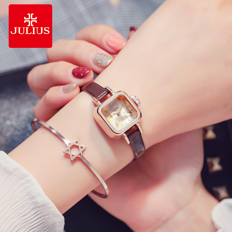 正品无秒针小方糖防水ja-496手表